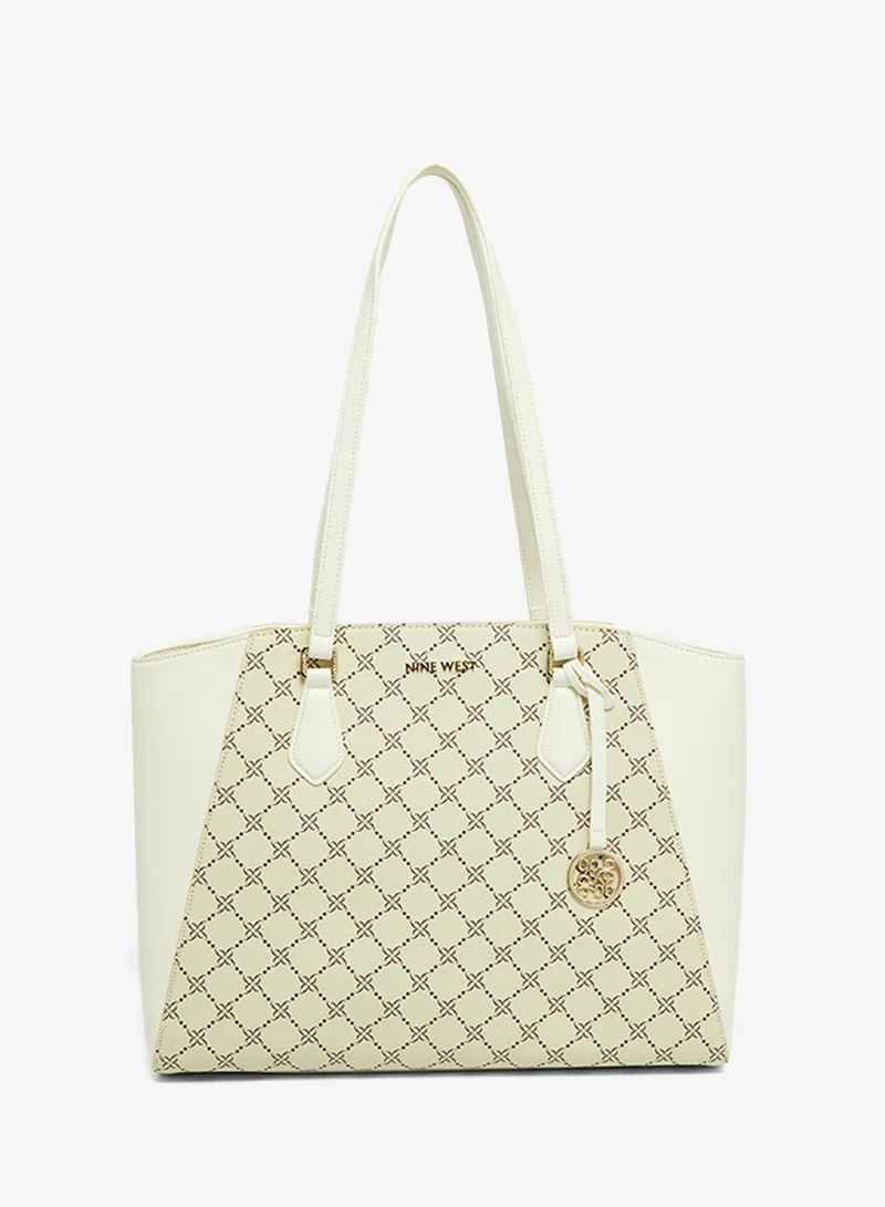 NINE WEST Top Handle Logo Detail Tote